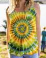 Be You The World Will Adjust Hippie Frog Sunflowers and Moon Tie Dye AOP Shirts _6_ 0e0oN