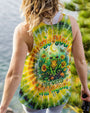 Be You The World Will Adjust Hippie Frog Sunflowers and Moon Tie Dye AOP Shirts _7_ LOZAH