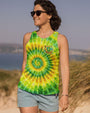 Be You The World Will Adjust Moon Frog Hippie Green Tie Dye AOP Shirts _10_ icXws