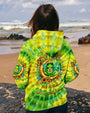 Be You The World Will Adjust Moon Frog Hippie Green Tie Dye AOP Shirts _13_ DSsaY