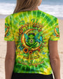 Be You The World Will Adjust Moon Frog Hippie Green Tie Dye AOP Shirts _3_ B3swm