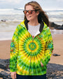 Be You The World Will Adjust Moon Frog Hippie Green Tie Dye AOP Shirts _8_ EGOwD
