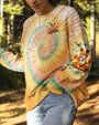Be You The World Will Adjust Orange Tie Dye Frog and Butterfly AOP Shirts _4_ LCD7K