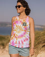 Be You The World Will Adjust Pastel Tie Dye Peace Frog with Sunflowers AOP Shirts _10_ 72ESv
