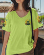 Be You The World Will Adjust Peaceful Green Frog and Sunflower Hippie Style AOP Shirts _4_ 3EfhV