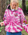 Be You The World Will Adjust Pink Tie Dye Flamingo Hippie Graphic for Women AOP Shirts _4_ iL6eb