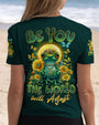 Be You The World Will Adjust Royal Frog Moon and Sunflowers AOP Shirts _13_ fLHpc