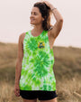 Be You The World Will Adjust Tie Dye Frog with Sunflowers Hippie Graphic AOP Shirts _10_ Wjufz