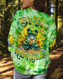 Be You The World Will Adjust Tie Dye Frog with Sunflowers Hippie Graphic AOP Shirts _12_ RBCpI