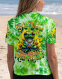 Be You The World Will Adjust Tie Dye Frog with Sunflowers Hippie Graphic AOP Shirts _3_ IlEWU