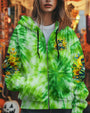 Be You The World Will Adjust Tie Dye Frog with Sunflowers Hippie Graphic AOP Shirts _8_ DHZnl