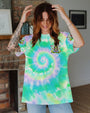 Be You The World Will Adjust Tie Dye Hippie Frog with Peace Symbol AOP Shir _2_ rksyl
