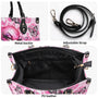 Be You The World will Adjust Bold Pink Flamingo with Butterflies Design for Women Leather Bag _6_ Pfi8F