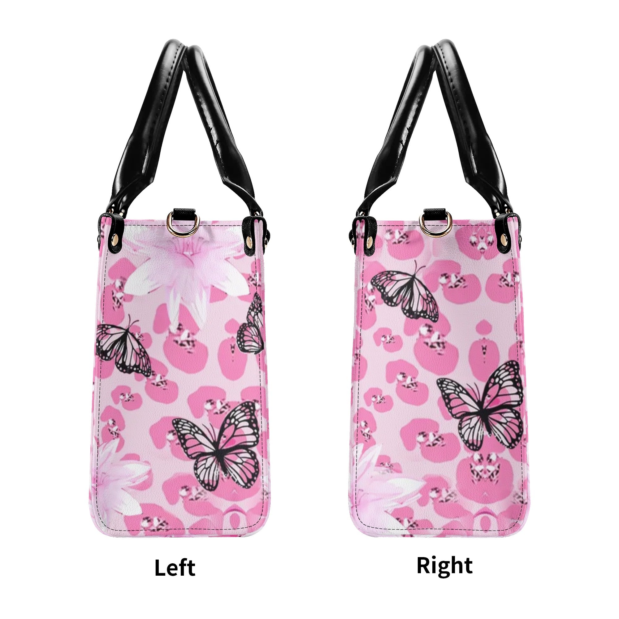 Be You The World will Adjust Bold Pink Flamingo with Butterflies Design for Women Leather Bag _9_ GaQe7