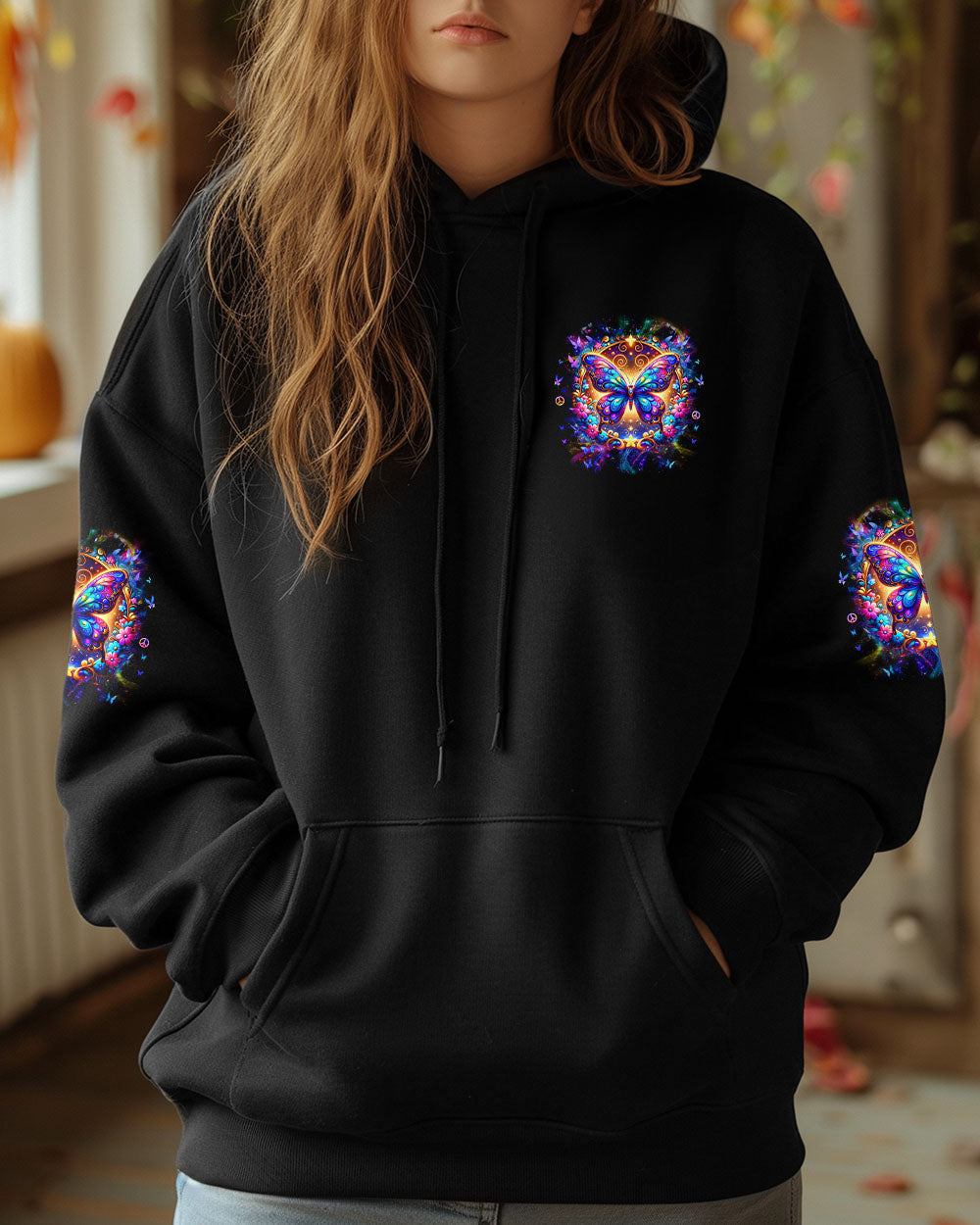 Be You the World Will Adjust Colorful Butterfly Graphic _E2_80_93 AOP Shirts _13_ qWZcb