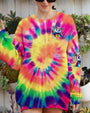 Be You the World Will Adjust Tie Dye Peace Panda Graphic AOP Shirts _6_ OrYnL