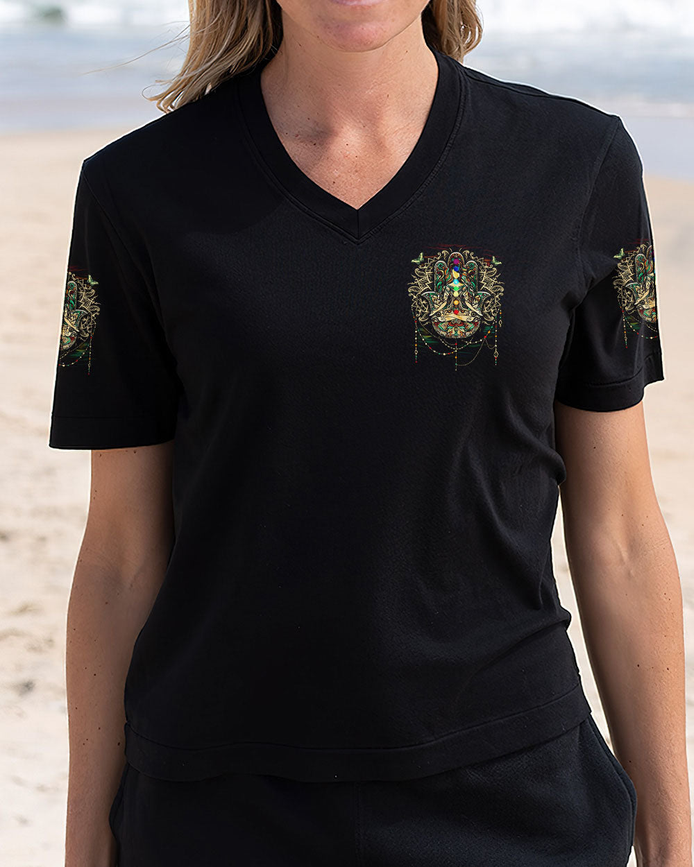 Believe You Deserve It _26 The Universe Will Serve It Meditative Chakra AOP Shirts _4_ o2LW3