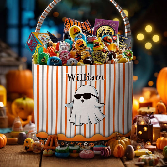 Boo Kid Name Halloween Personalized Halloween Spooky Basket1