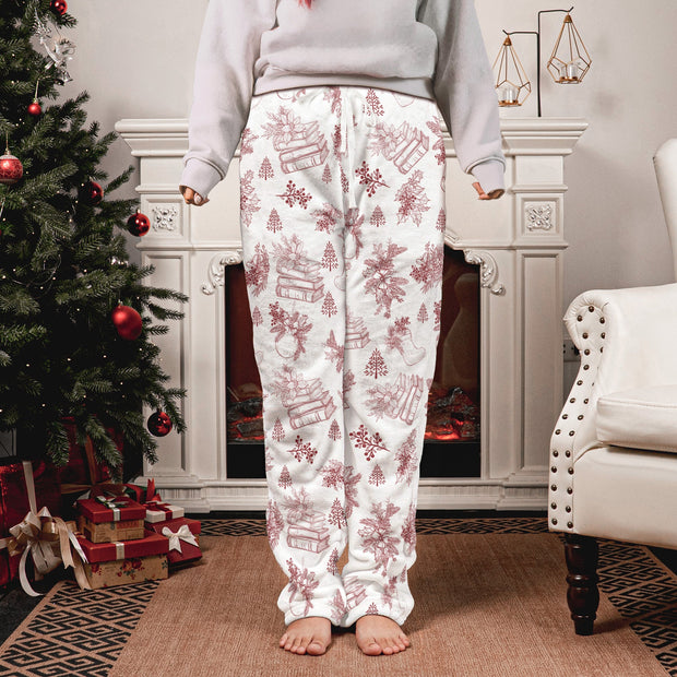 Book, Wine, Baking, Knitting Lover Toile De Jouy - Personalized Pajama Pants
