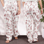 Book Wine Baking Knitting Lover Toile De Jouy Personalized Fleece Pajama Pants_4