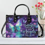 Butterflies Appear When Angels Are Near Angel Butterfly Purple Spiritual Leather Bag _2_ AHAJC
