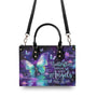 Butterflies Appear When Angels Are Near Angel Butterfly Purple Spiritual Leather Bag _3_ lSeBT
