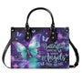 Butterflies Appear When Angels Are Near Angel Butterfly Purple Spiritual Leather Bag _7_ bU7hm