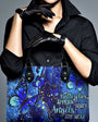 Butterflies Appear When Angels Are Near Blue Butterfly Angel Tribute Leather Bag _11_ 4bGKw