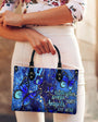 Butterflies Appear When Angels Are Near Blue Butterfly Angel Tribute Leather Bag _12_ OgSJI
