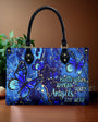 Butterflies Appear When Angels Are Near Blue Butterfly Angel Tribute Leather Bag _1_ JCXFh