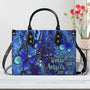 Butterflies Appear When Angels Are Near Blue Butterfly Angel Tribute Leather Bag _2_ 4HJLi