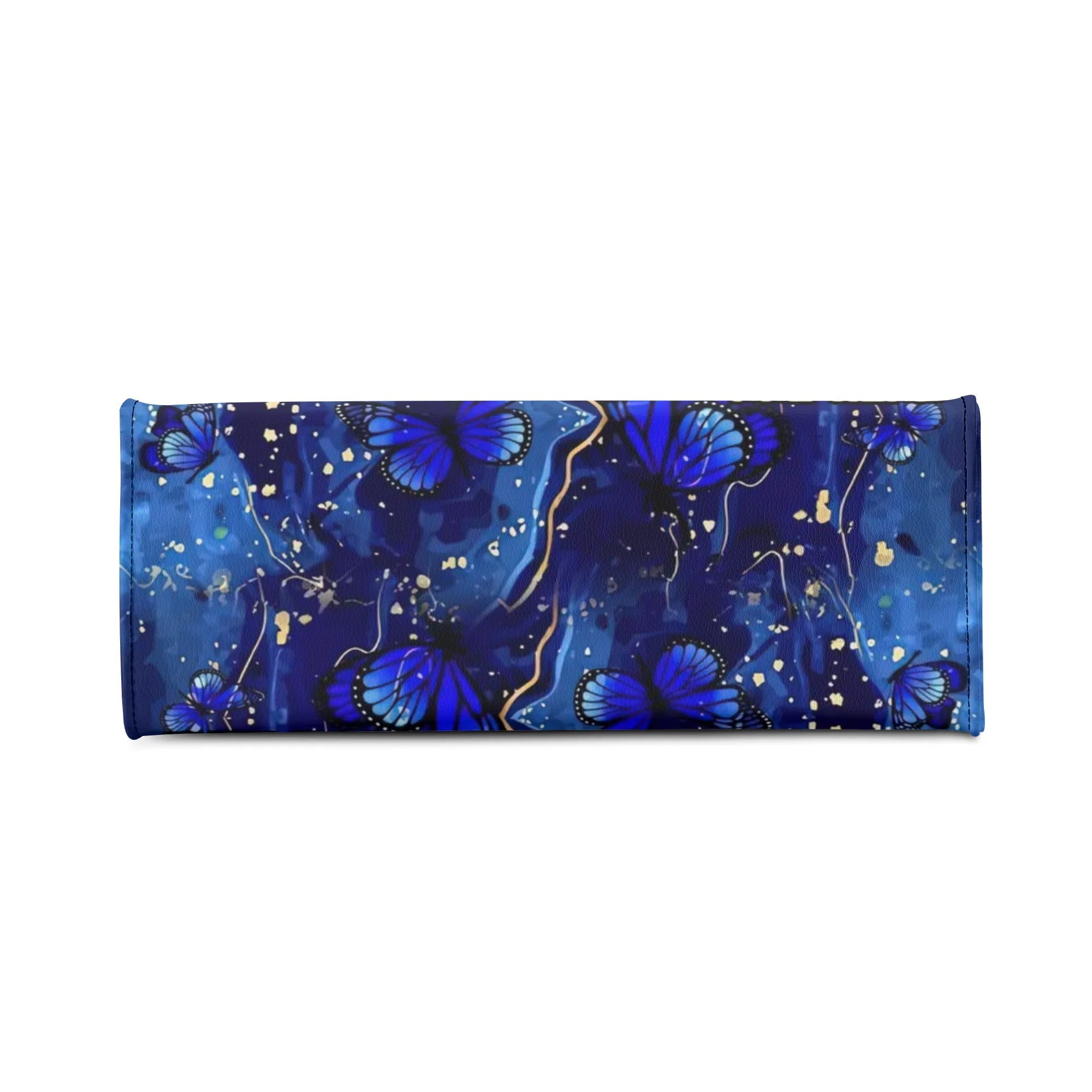 Butterflies Appear When Angels Are Near Blue Butterfly Angel Tribute Leather Bag _5_ VFW21
