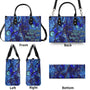 Butterflies Appear When Angels Are Near Blue Butterfly Angel Tribute Leather Bag _8_ dsura