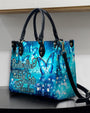 Butterflies Appear When Angels are Here Blue Angel Butterfly Inspirational Leather Bag _2_ gEdYx