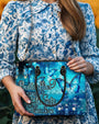 Butterflies Appear When Angels are Here Blue Angel Butterfly Inspirational Leather Bag _4_ 0YCwA