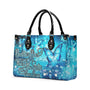Butterflies Appear When Angels are Here Blue Angel Butterfly Inspirational Leather Bag _9_ 5rLPd