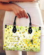 C2_A0Whisper Words of Wisdom Let It Be Yellow Floral Butterfly Hippie Leather Bag _10_ idjQI