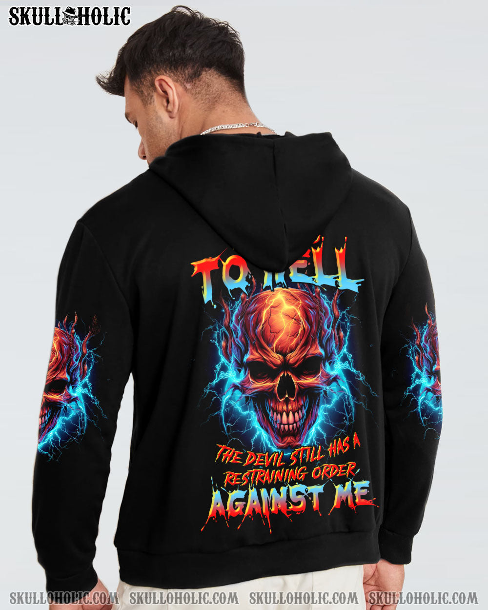 Can_E2_80_99t Go to Hell Devil Has a Restraining Order Lightning Skull Graphic AOP Shirts _14_ q0MUo