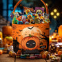 Cat Pumpkin Halloween Trick Or Treat Bag Personalized Halloween Spooky Basket1