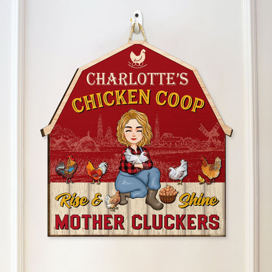 Chicken Coop Personalized Custom Shaped Wood Sign Birthday Christmas New Year Gift For Farmers Chicken Lady_1_c6fd92ff 8ba3 4f4c a09c 960417b1f66d