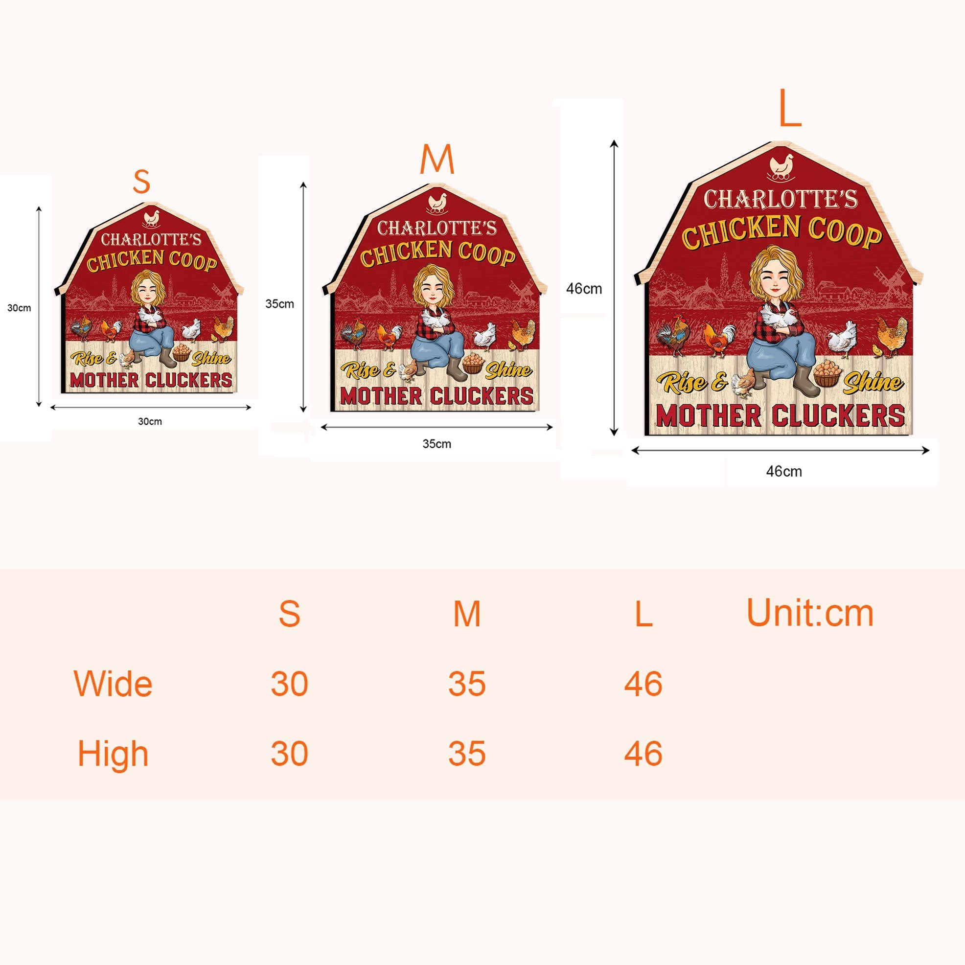 Chicken Coop Personalized Custom Shaped Wood Sign Birthday Christmas New Year Gift For Farmers Chicken Lady_4_6e9bebeb a3ca 4786 816b e4e546678b7d