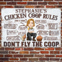 Chicken Coop Rules Personalized Metal Sign Backyard Chicken Coop Decor Gift For Farmer_ Chicken Lover_ Chicken Keeper _3