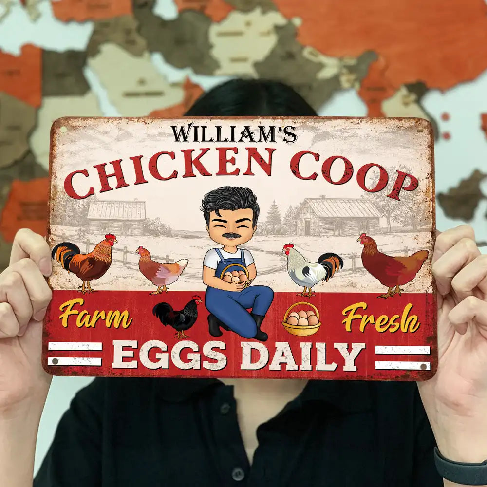 ChickenCoopMotherCluckers PersonalizedClassicMetalSigns TG299 CLA2479 Mockupweb2_685385ee 8286 4f88 96f1 f2542f2d7d29