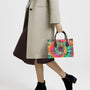 Colorful Hippie Soul Tie Dye Leopard Sunflower Peace Design for Women Leather Bag _5_ H4qe5