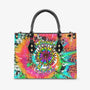 Colorful Hippie Soul Tie Dye Leopard Sunflower Peace Design for Women Leather Bag _6_ If2tP