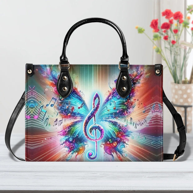 Colorful Music Note Butterfly Colorful Purse - Hippie Leather Bag QT5110701