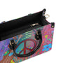 Colorful Peace and Love Graffiti Art Hippie Leather Bag Gift for Women _8_ bViuD