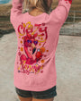 Crazy Flamingo Lady Fun Pink Peace Vibes Design for Women AOP Shirts _9_ Z9tA5