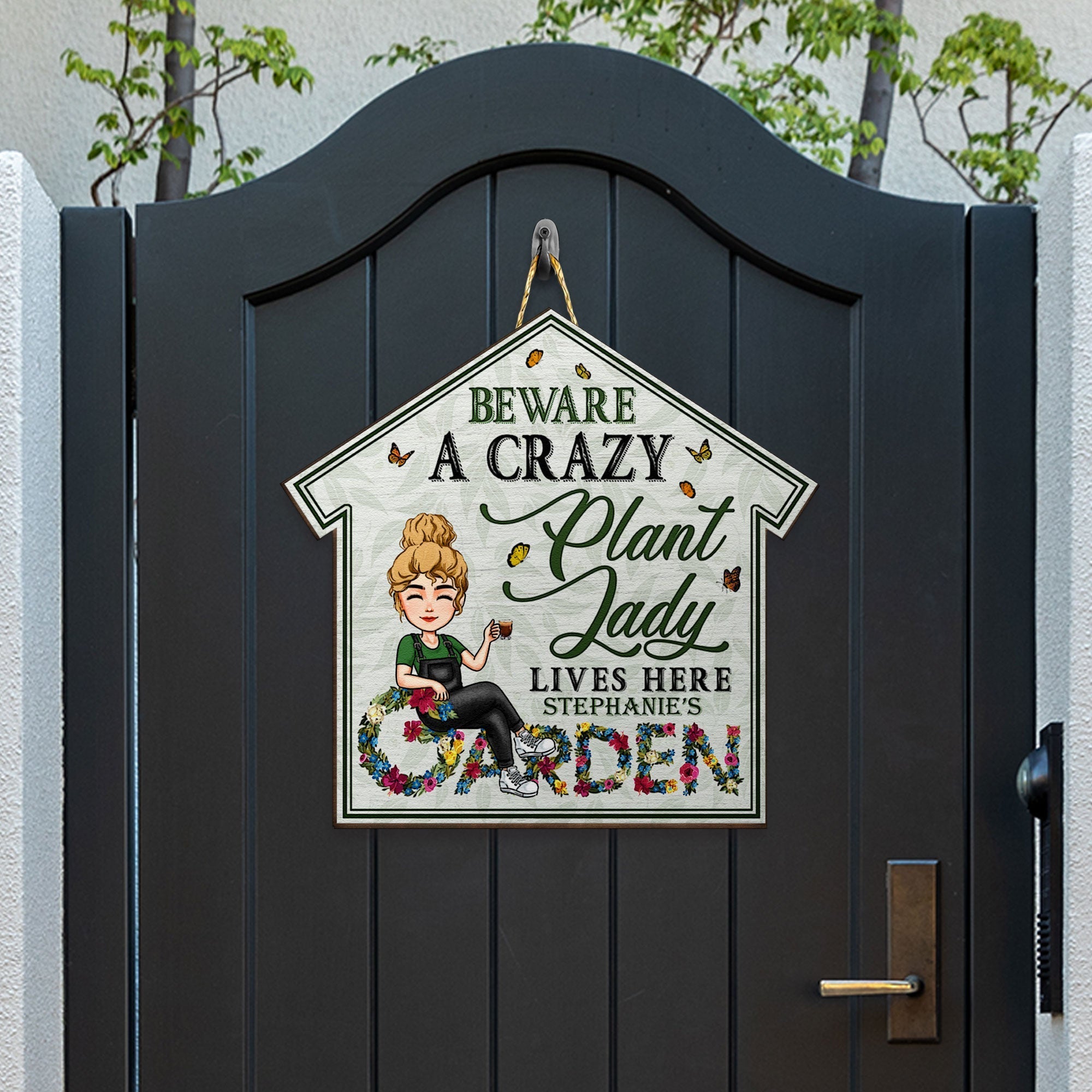 Crazy Plant Lady Personalized Custom Shaped Wood Sign Birthday Loving Home Decor Gift For Gardening Lovers _3_ec58cf3d 19cc 4e41 9dde fede8ec1e558