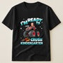 Custom Face Kid Riding Monster Truck Back To School Personalized Shirt 3